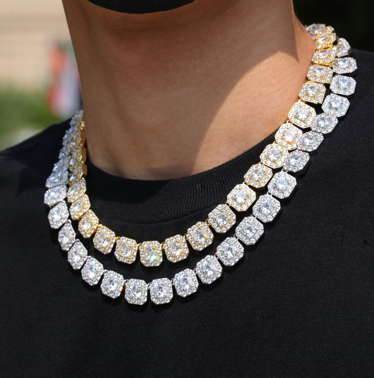 Square Chain Iced Out Bling HipHop Necklace